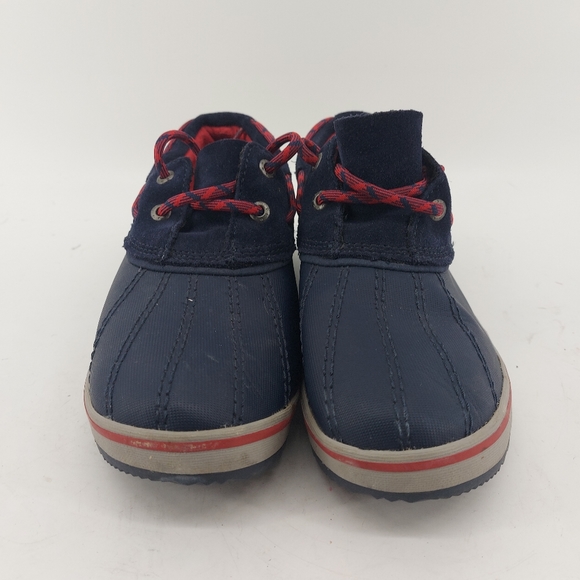 LL Bean Rangeley 2 Eye Moc Kids Size 4 Womens 5.5 Navy Blue Rain Boot 507448 - Picture 5 of 7